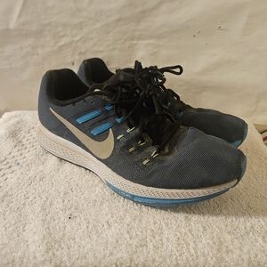 Nike Mens Air Zoom Structure 19 806578-400 Blue Running Shoes Sneakers Sz 11